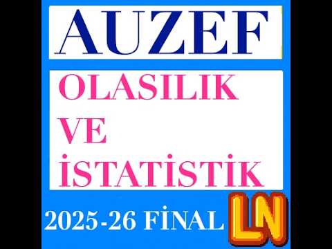 Video thumbnail for Olasılık ve İstatistik 2025-2026 Final Soruları