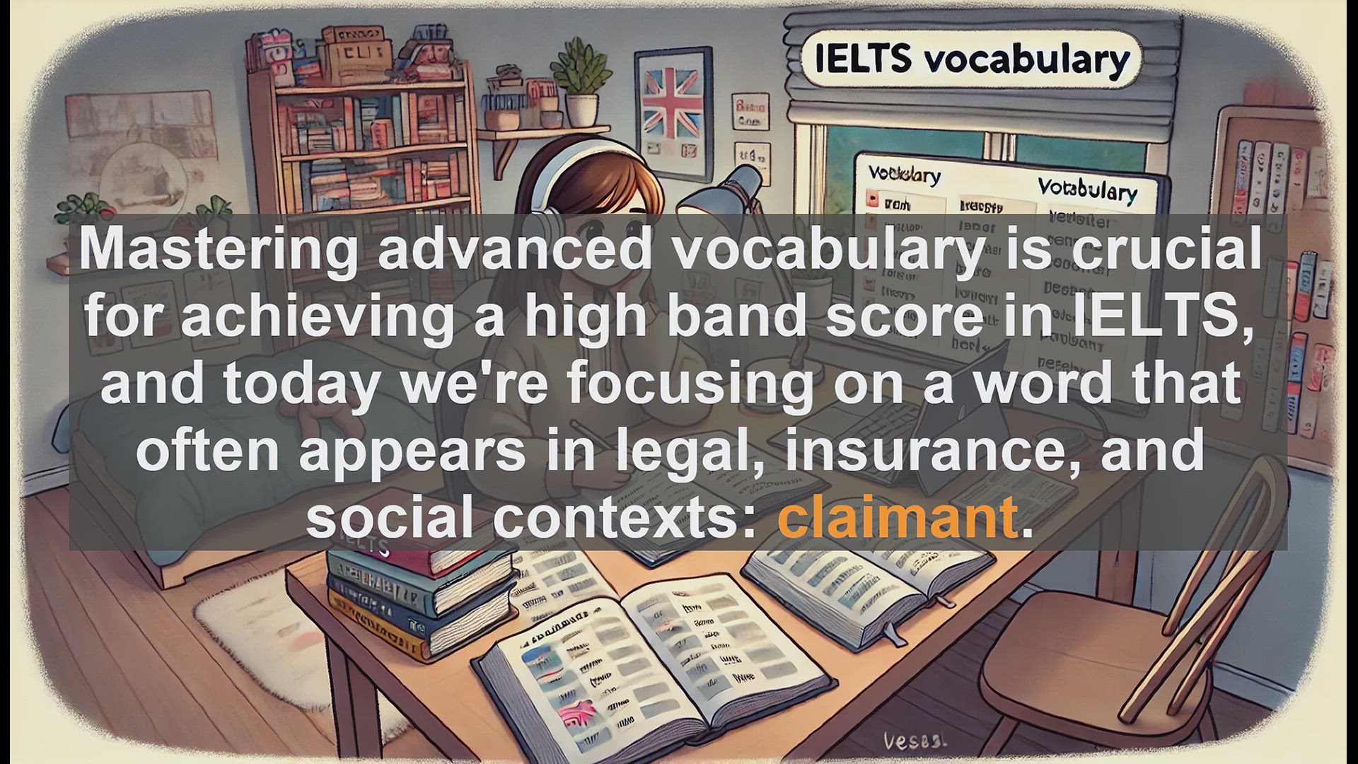 'Video thumbnail for 5000 Must Know IELTS 8.0 Vocabulary - IELTS Vocabulary: Understanding and Using 'Claimant' Correctly'