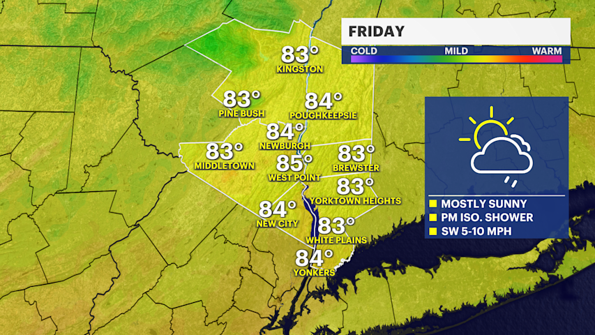 Video thumbnail for Summer-like Friday gives way to cooler temperatures in the Hudson Valley