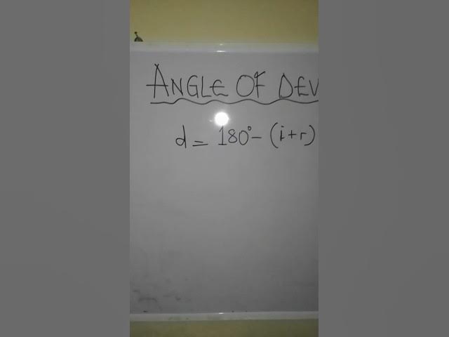 'Video thumbnail for Angle of Deviation Formula'