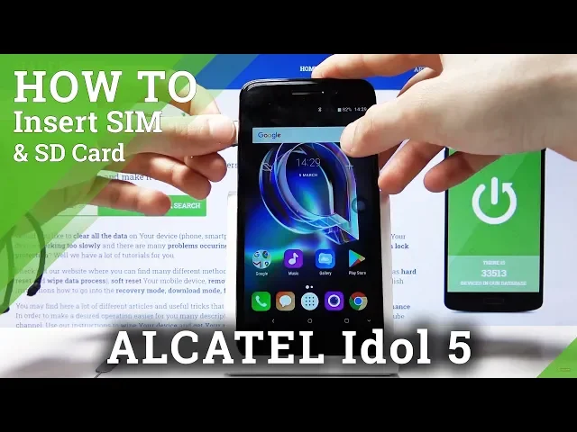 Video thumbnail for How to Insert SIM & SD Card in ALCATEL Idol 5 – Put in Nano SIM & Memory Card