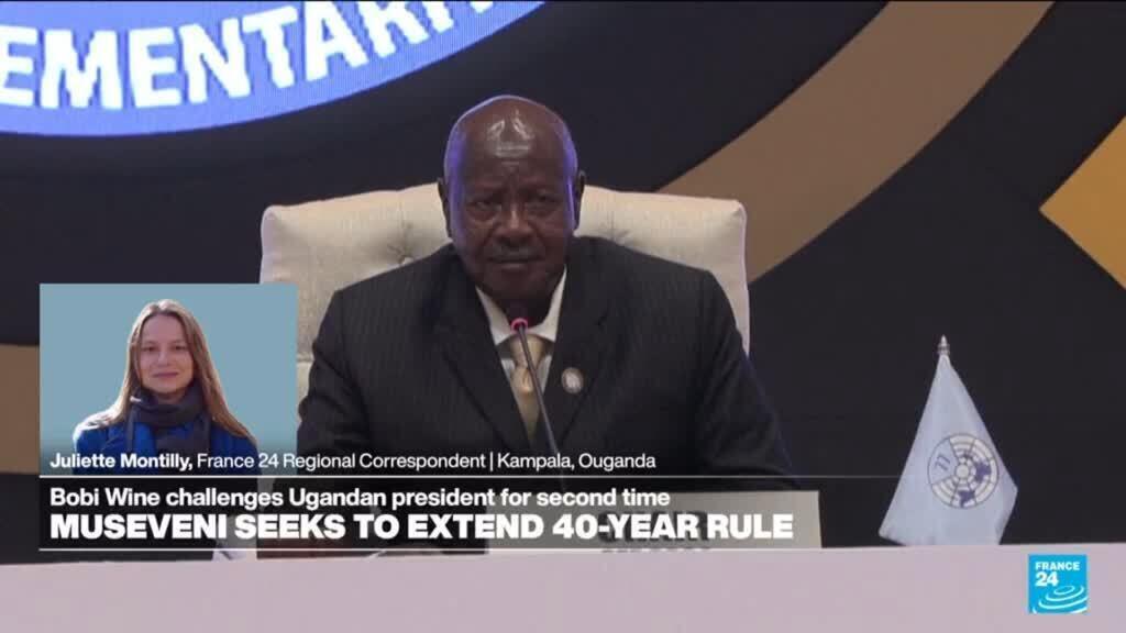 Video thumbnail for Uganda votes for a new president under internet blackout and police crackdown