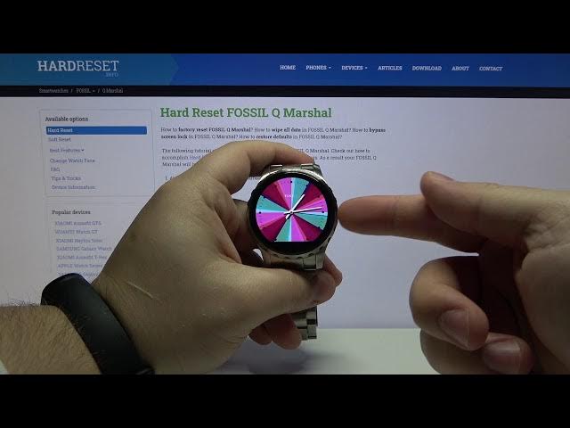 Video thumbnail for How to Change Watch Face in FOSSIL Q Marshal – Update Clock Display