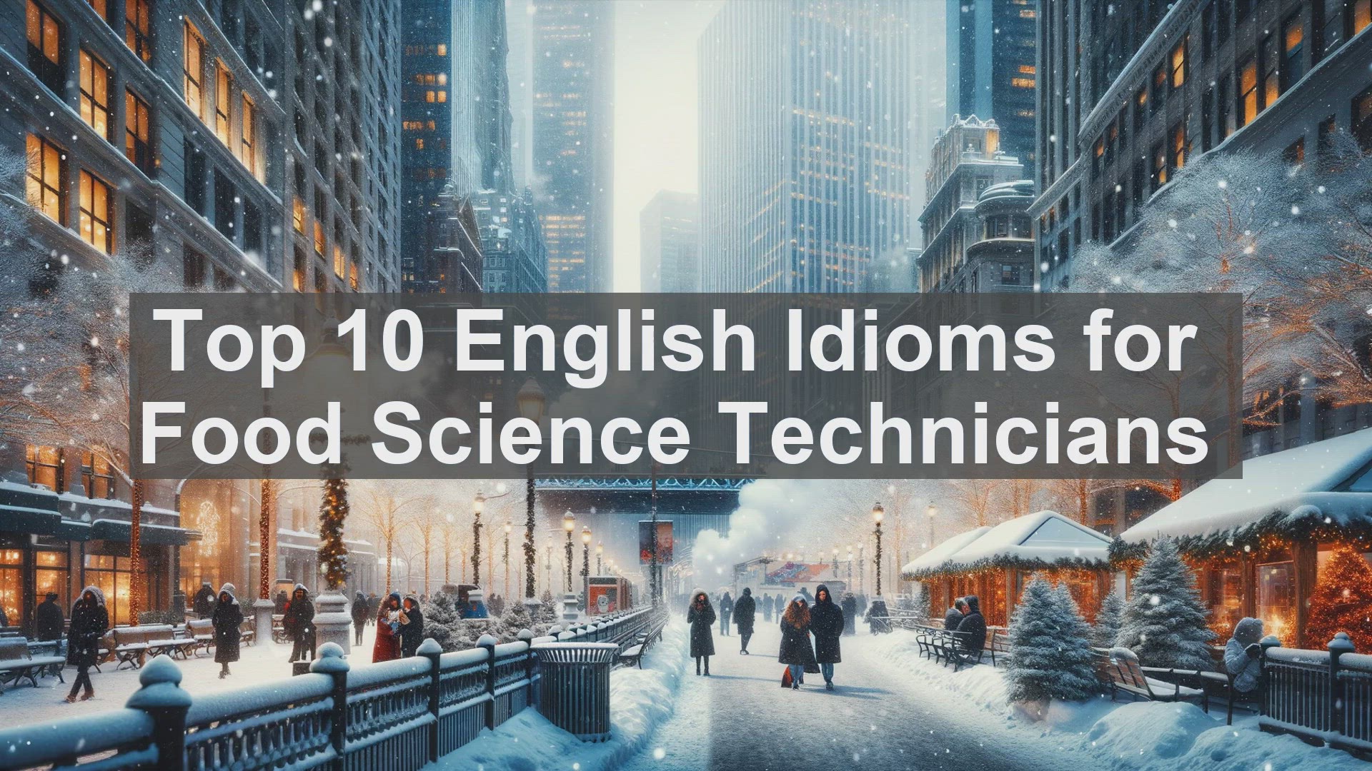 'Video thumbnail for Top 10 English Idioms for Food Science Technicians'