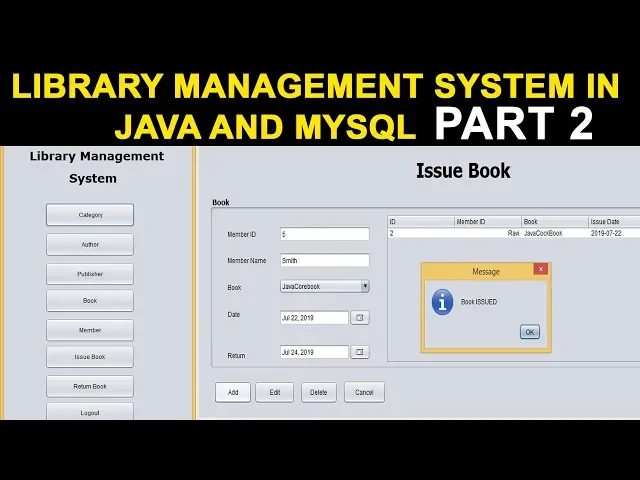 Library Management System Project in Java Part 2