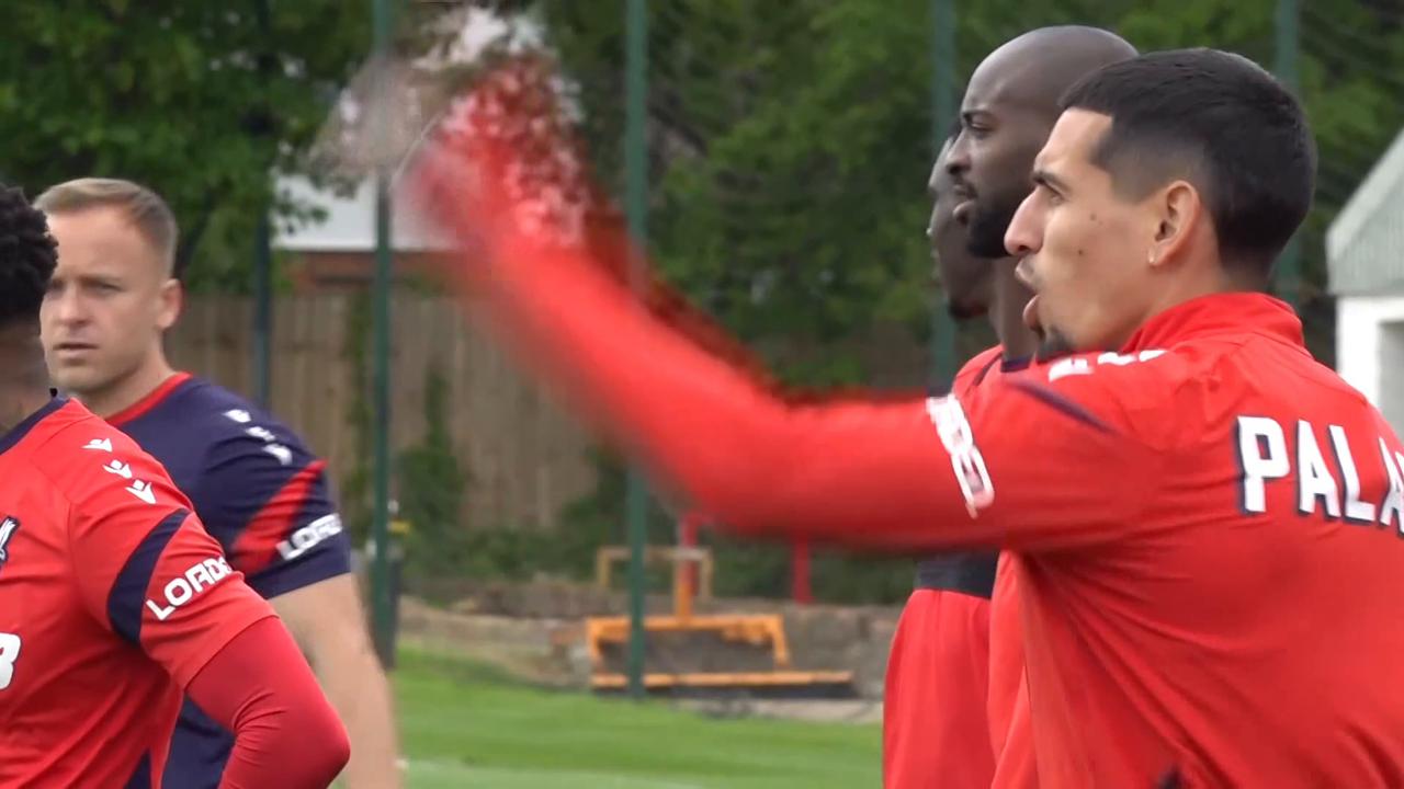 Video thumbnail for UK: Crystal Palace completes final training session ahead of Shakhtar Donetsk match.