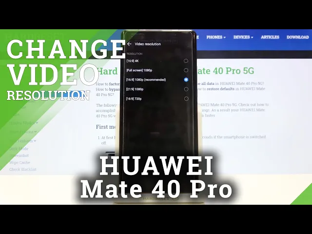 Video thumbnail for How to Change Video Resolution on Huawei Mate 40 Pro - Set Recording Quality