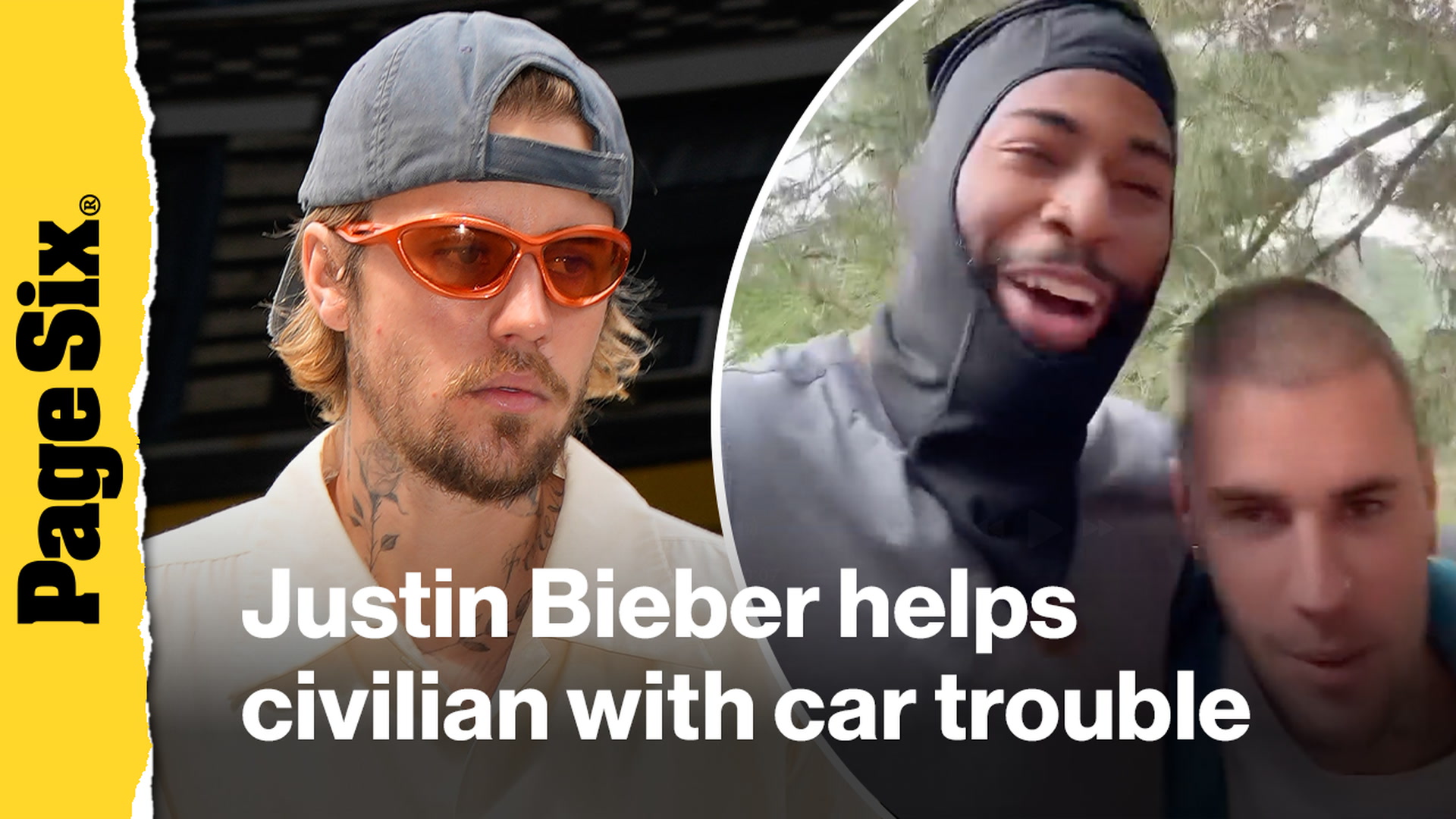Video thumbnail for Watch Justin Bieber pull over to help civilian with car trouble