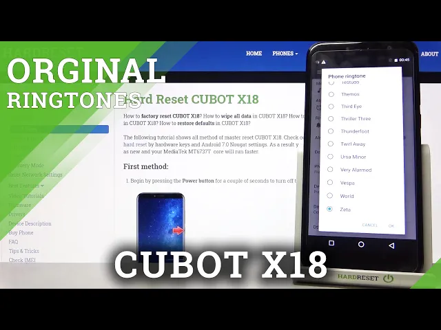 Video thumbnail for Cubot X18 - List of Ringtones