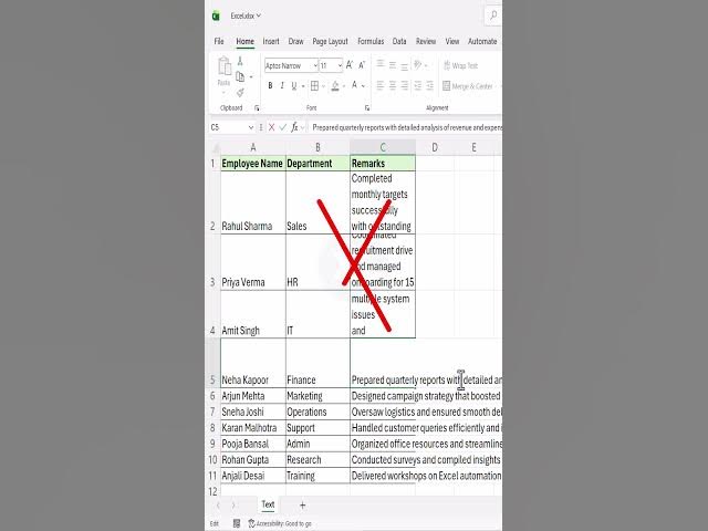 Video thumbnail for Forget Manual Text Fixing Try This Shortcut #excel #exceltips #excelforbeginners #exceltricks