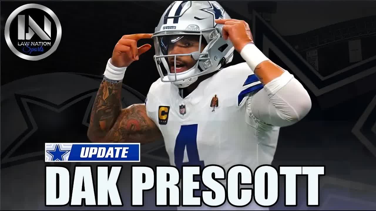 Video thumbnail for law nation sports: cowboys dak prescott injury update, george pickens contract, and eagles week preview