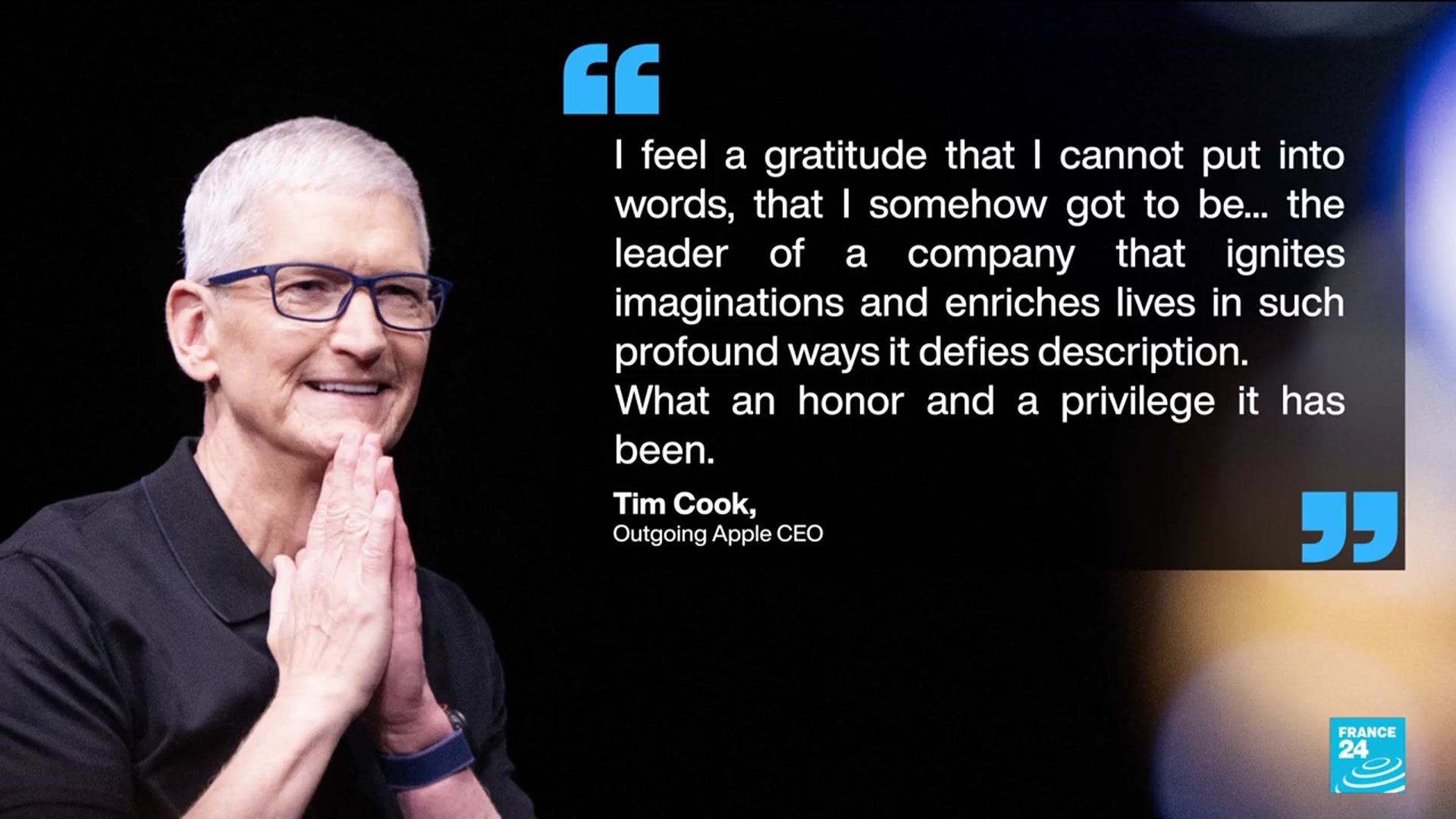 Video thumbnail for Apple's Tim Cook steps down: John Ternus names as new CEO