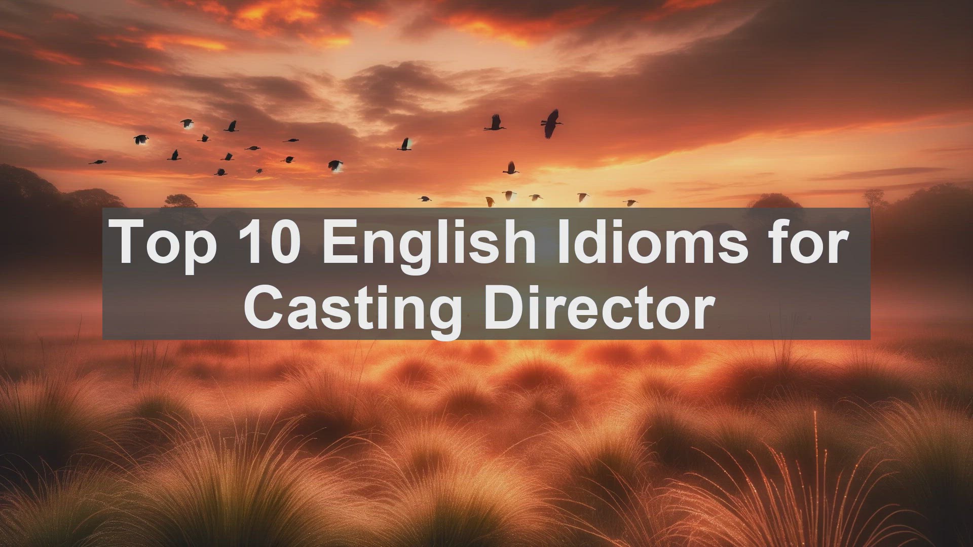 'Video thumbnail for Top 10 English Idioms for Casting Director'