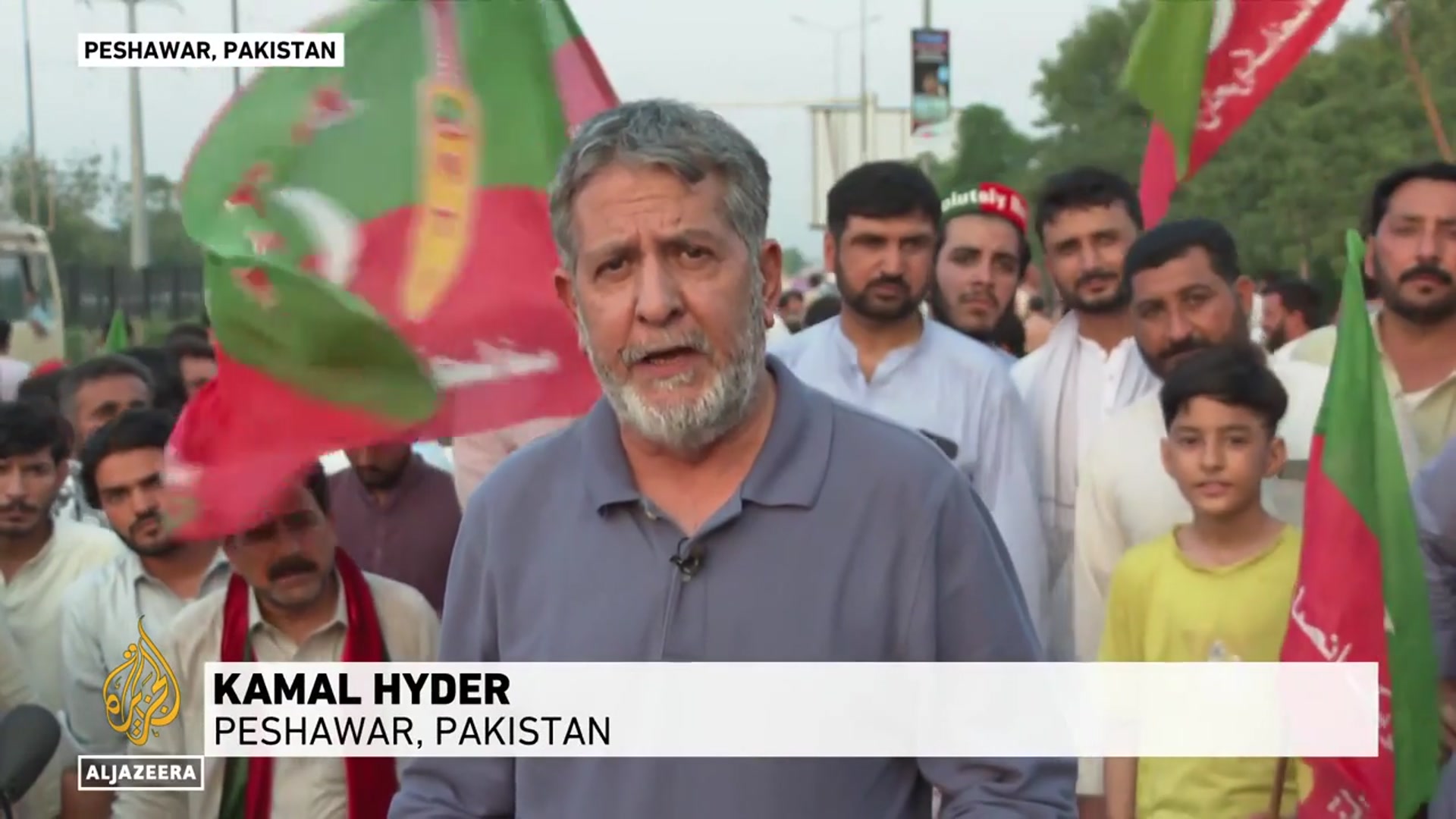 'Video thumbnail for Imran Khan’s supporters rally in Pakistan on two years of imprisonment'