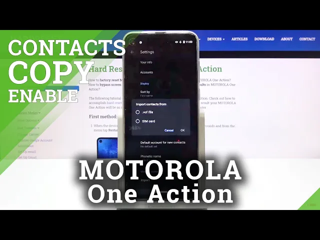 Video thumbnail for How to Duplicate Contacts on Motorola One Action –  Copy Contacts