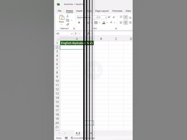 Video thumbnail for Stop Typing A to Z – Auto Generate Instantly #excel #excelforbeginners #exceltips #excelshortcuts