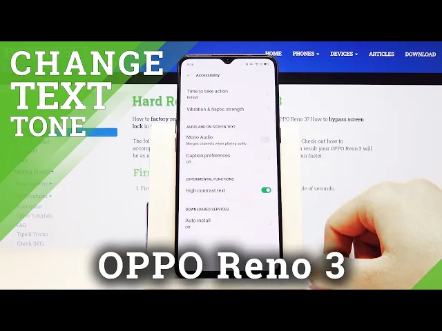 Video thumbnail for How to Personalize High Contrast Text in OPPO Reno 3 – Display Settings