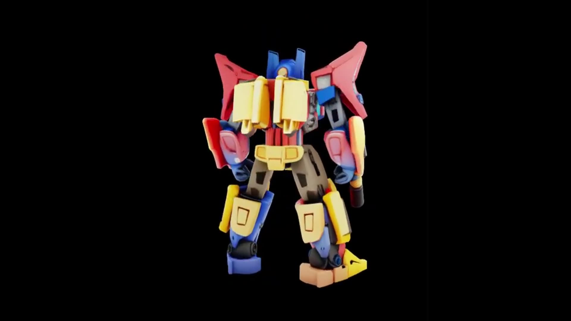 'Video thumbnail for transformers 3D rendering of a cartoon character'