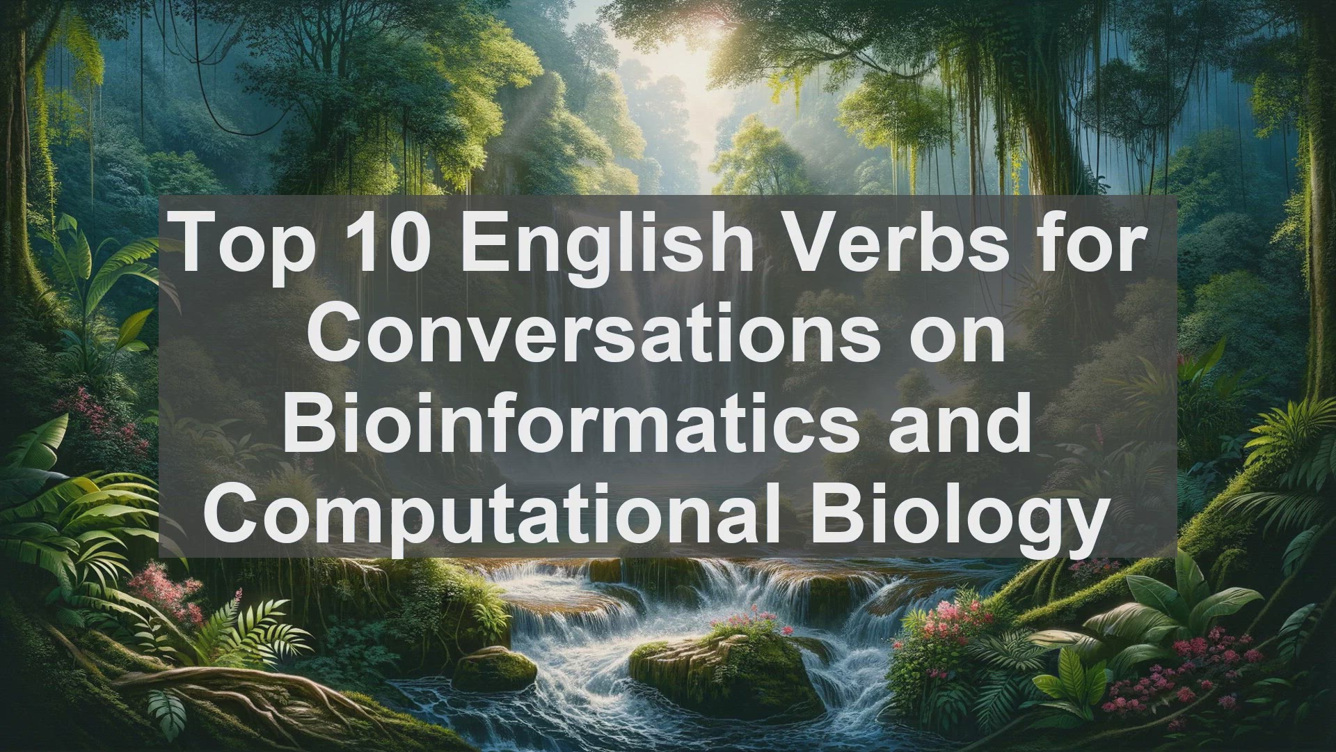 'Video thumbnail for Top 10 English Verbs for Conversations on Bioinformatics and Computational Biology'