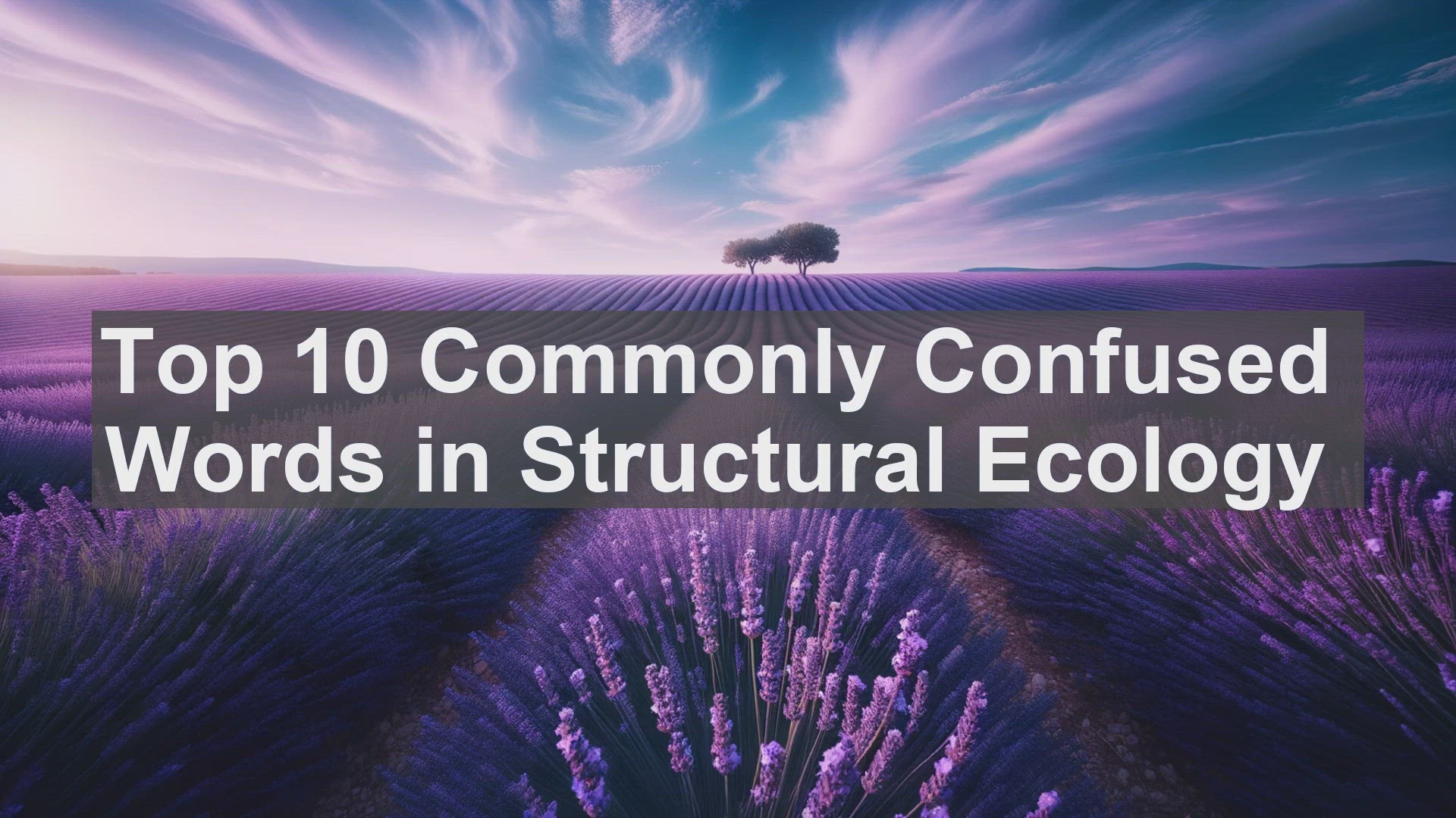 'Video thumbnail for Top 10 Commonly Confused Words in Structural Ecology'