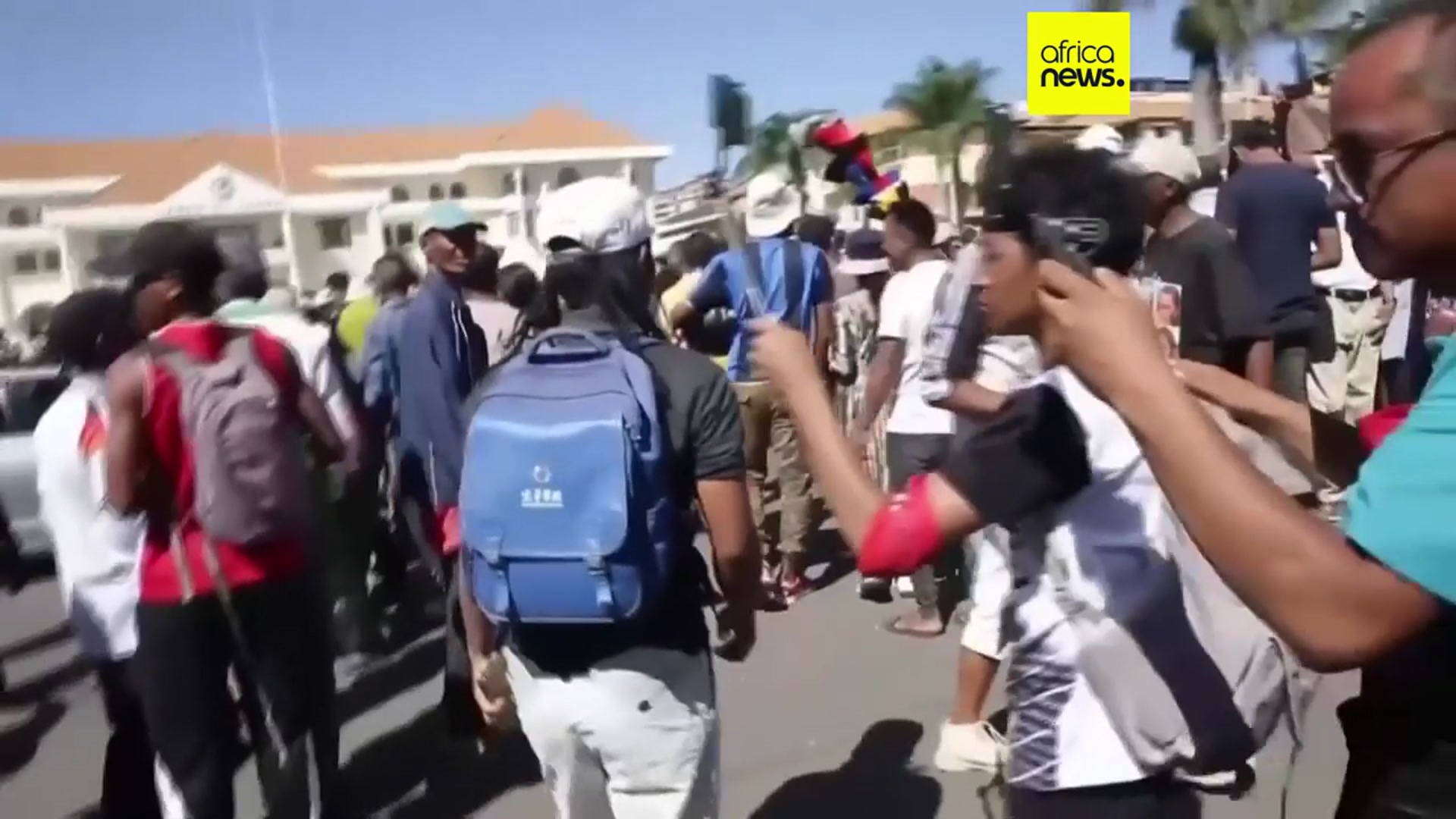 'Video thumbnail for Madagascar's President Andry Rajoelina reportedly flees country as military unit joins protesters'