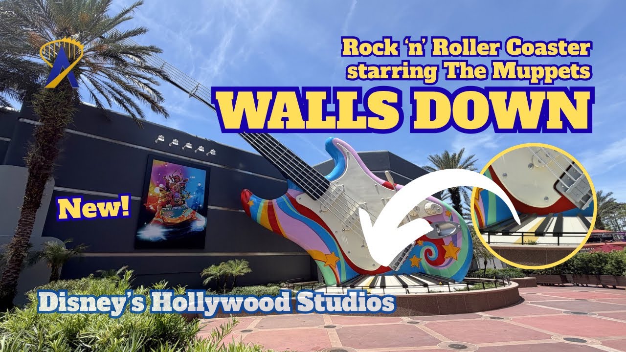 Video thumbnail for Walls Down at the Rock 'n' Roller Coaster starring the Muppets! New signage and more! - Disney World