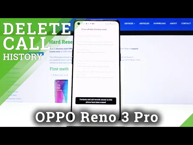 Video thumbnail for How to Delete Call History in OPPO Reno 3 Pro – Reset Contacts & Call Logs