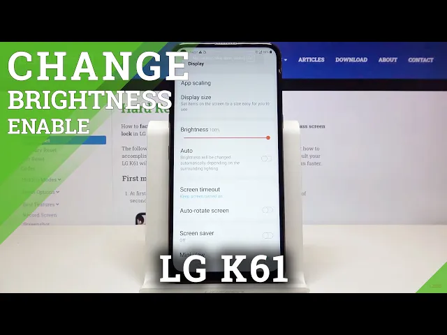 Video thumbnail for How to Enable Auto-brightness in LG K61 – Screen Brightness
