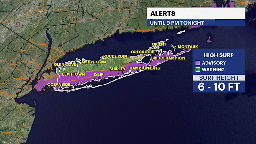 Video thumbnail for Scattered rain ending from west to east; dangerous shoreline conditions continue
