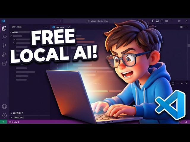 Video thumbnail for How to Setup AI Autocomplete in VS Code (Free & Local) Using Ollama (Unlimited & Free) Setup in 2026