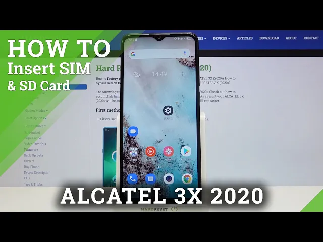 Video thumbnail for How to Insert SIM & SD Card in ALCATEL 3X (2020) – Install & Input Cards