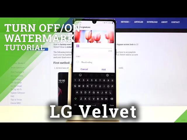 Video thumbnail for How to Manage Camera Watermark in LG VELVET – Change Camera Watermark