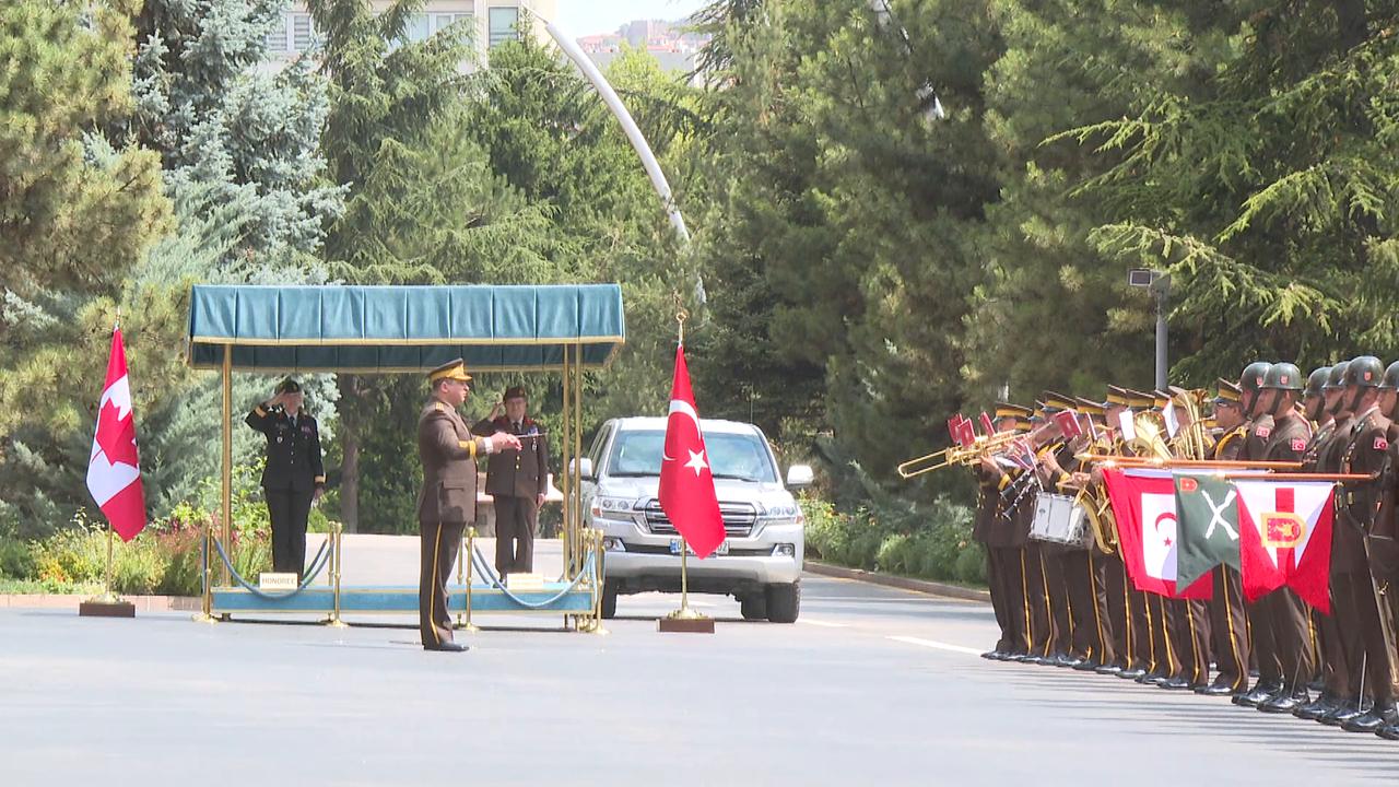 Video thumbnail for Türkiye: Turkish Chief of General Staff meets Canadian counterpart in Ankara.