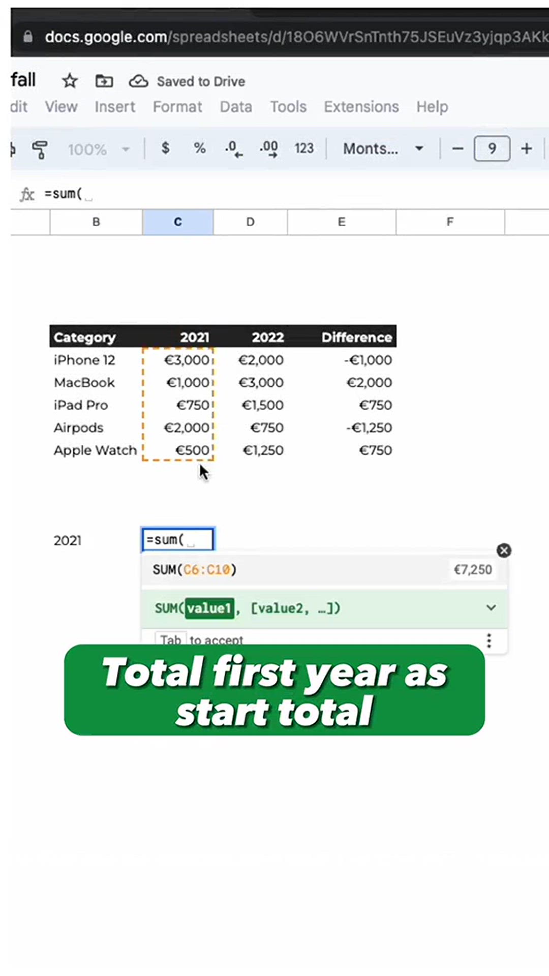 Video thumbnail for Create a waterfall chart in #googlesheets !