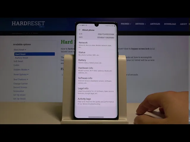 Video thumbnail for How to Check Phone Model on LG Velvet – Find Phone Specs