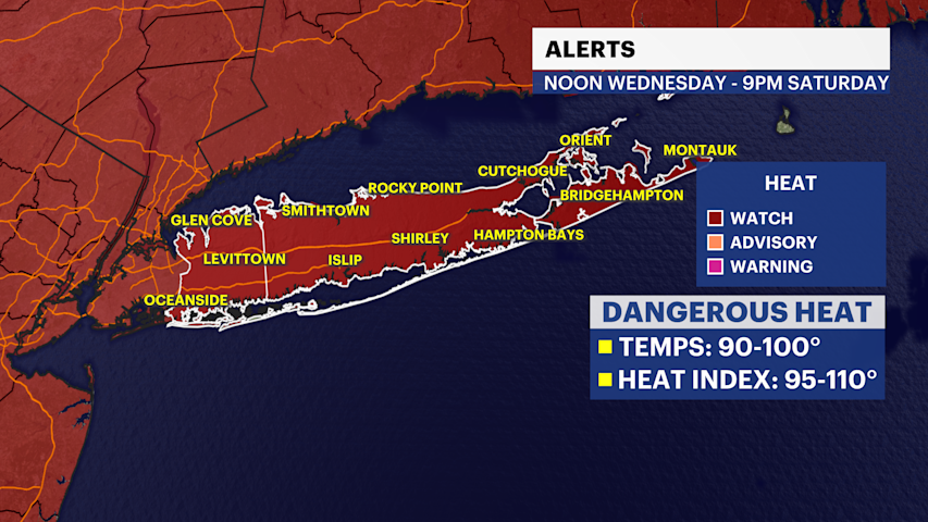 Video thumbnail for HEAT ALERT: Dangerous extreme heat builds this week along with a few thunderstorm chances