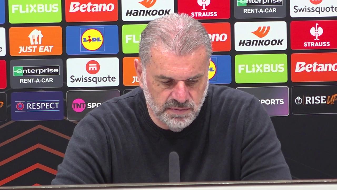 Video thumbnail for WATCH: Ange Postecoglou press conference after Tottenham beat Bodo/Glimt in Europa League