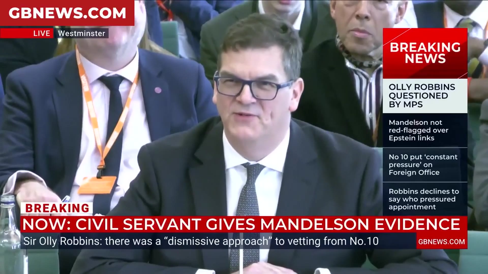 Video thumbnail for WATCH: Olly Robbins admits it would have been 'very difficult' to deny Lord Mandelson clearance