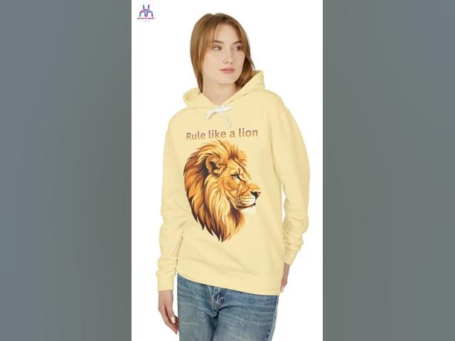 Video thumbnail for Rule Like a Lion hooded sweatshirt | Lion head illustration, motivational