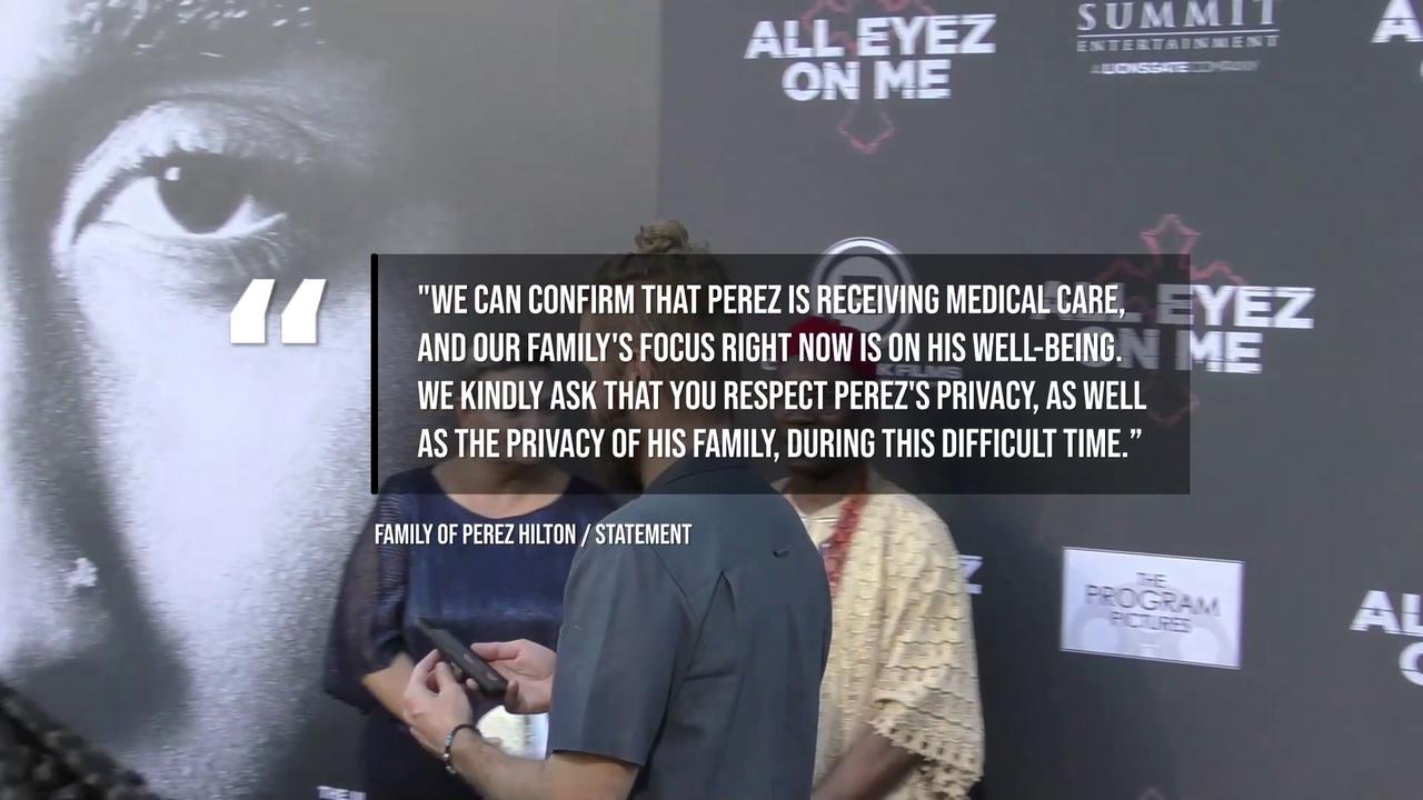Video thumbnail for Perez Hilton's family releases statement after hospitalisation.