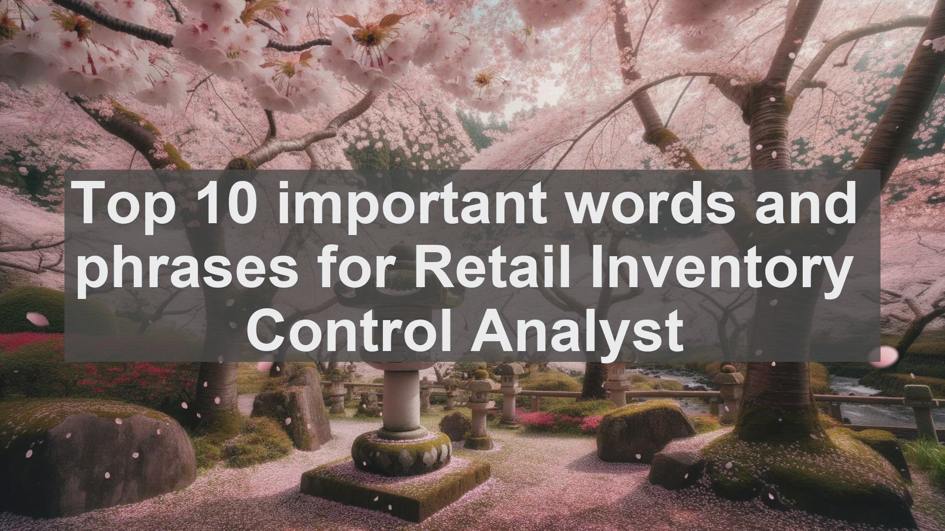 'Video thumbnail for Top 10 important words and phrases for Retail Inventory Control Analyst'