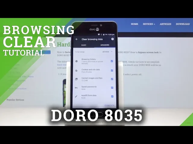 Video thumbnail for How to Clear Browsing Data in DORO 8035 – Wipe Browsing History