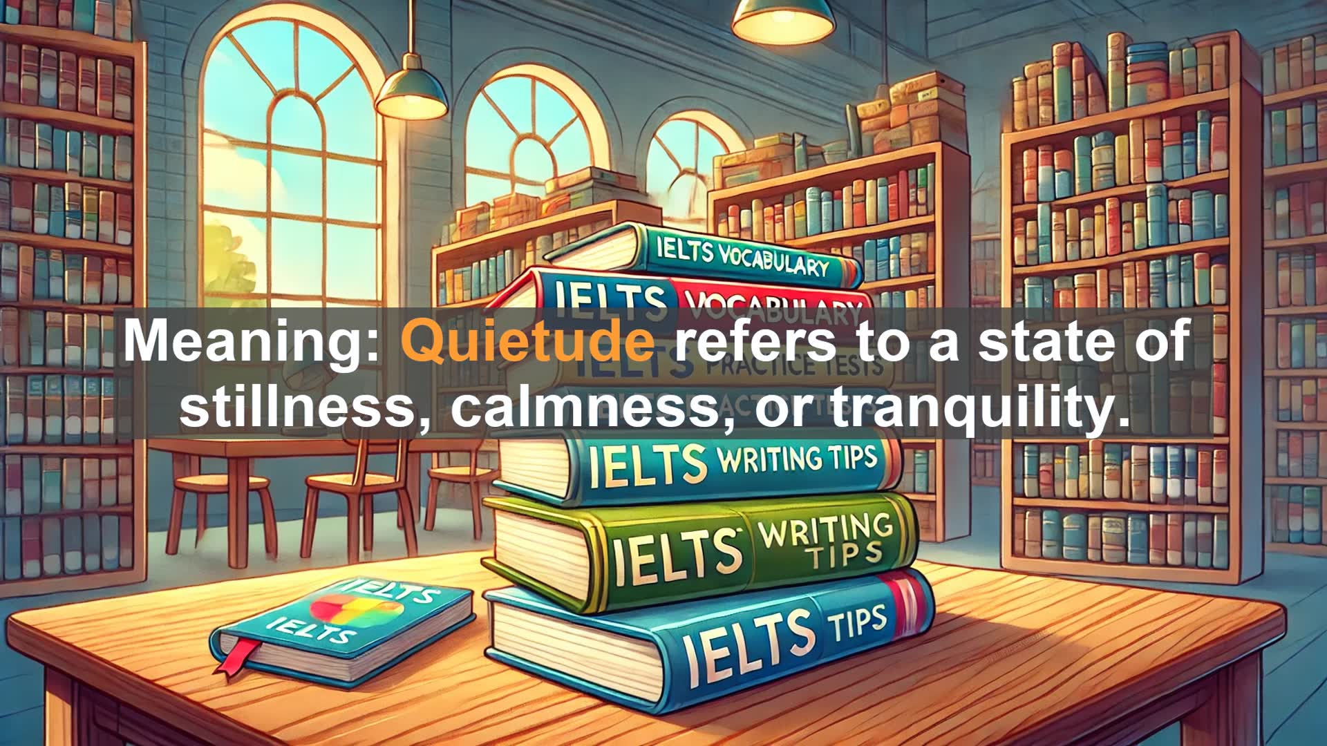 'Video thumbnail for 2000 Must Know IELTS 9.0 Vocabulary - Quietude: Mastering Advanced Vocabulary for IELTS 9.0'