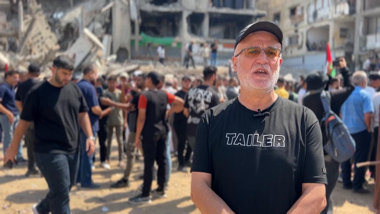 Video thumbnail for Palestinians mourn 112 people retrieved from rubble in Gaza (5).