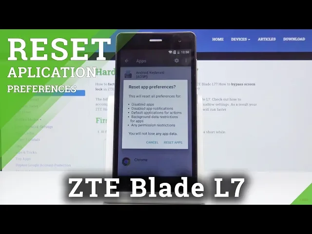 Video thumbnail for How to Reset App Preferences in ZTE Blade L7 - Restore App Defaults