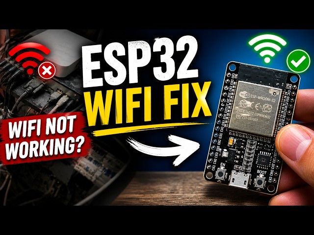 Video thumbnail for ESP32 WiFi Not Working? Fix Disconnect Issue in 2 Minutes