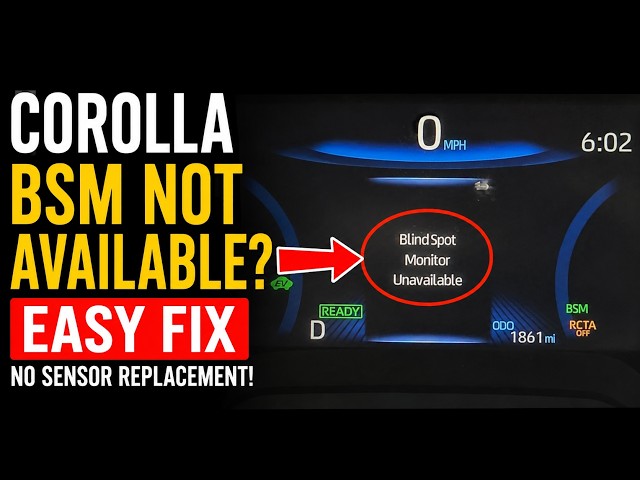 Video thumbnail for Toyota Corolla BSM Not Available? The Invisible Fix You Need!