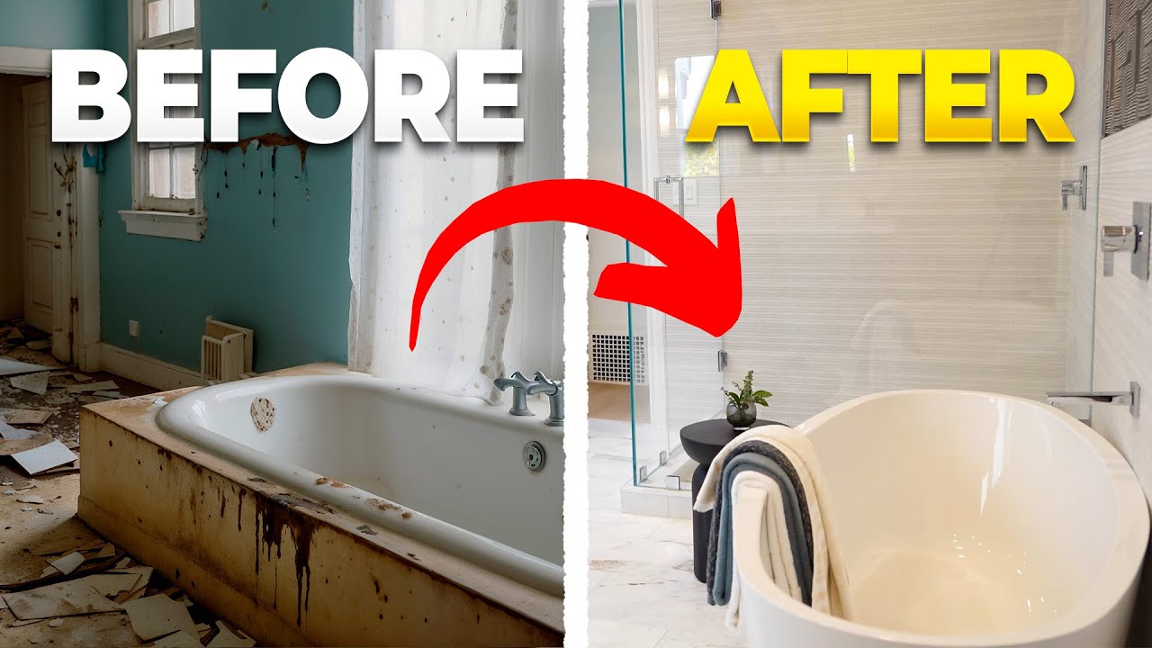 Video thumbnail for Timelapse: INSANE Primary Bathroom Renovation