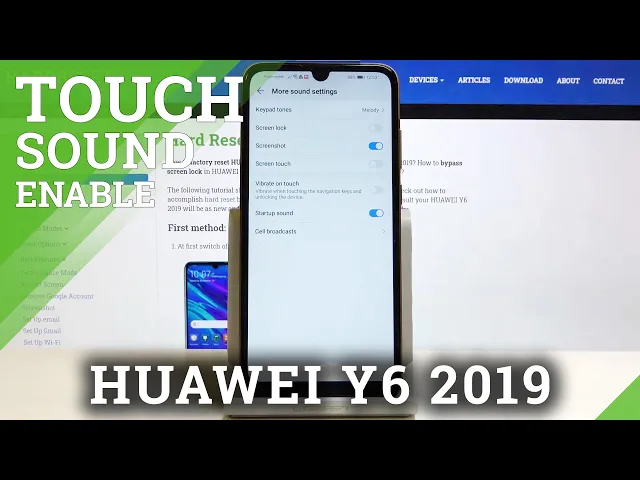 Video thumbnail for How to Enable/Disable Touch Sounds on Huawei Y6 (2019)?