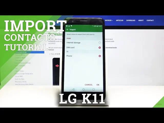Video thumbnail for How to Import Contacts in LG K11 – Move Numbers